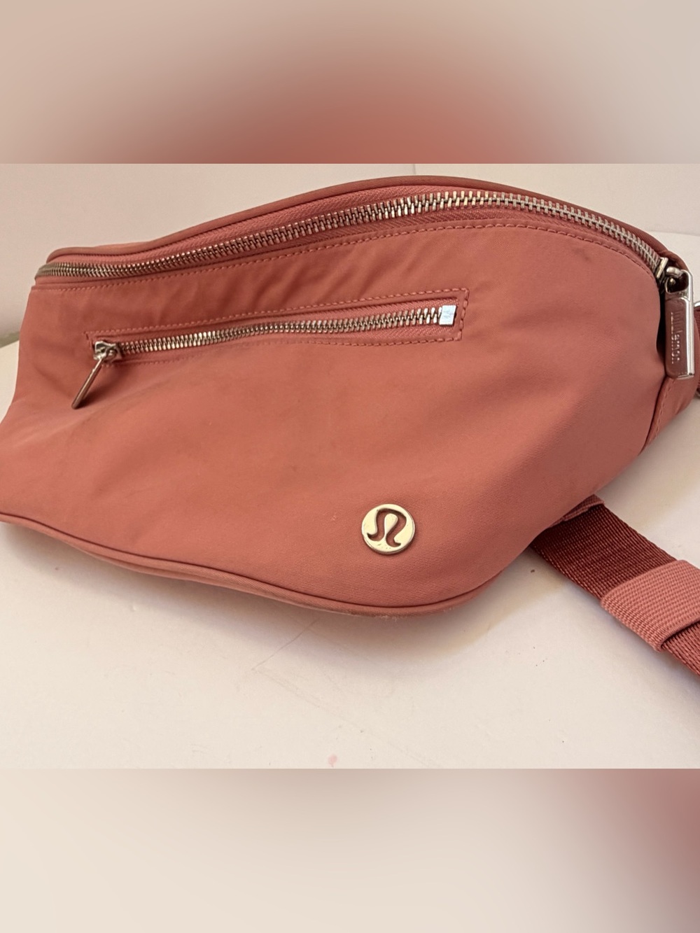 lululemon athletica Coral Pink Crossbody Belt Bag